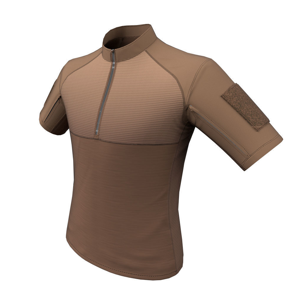 Condor Outdoor Short Sleeve Combat Shirt Low Poly PBR low  Low-poly 3D model_15