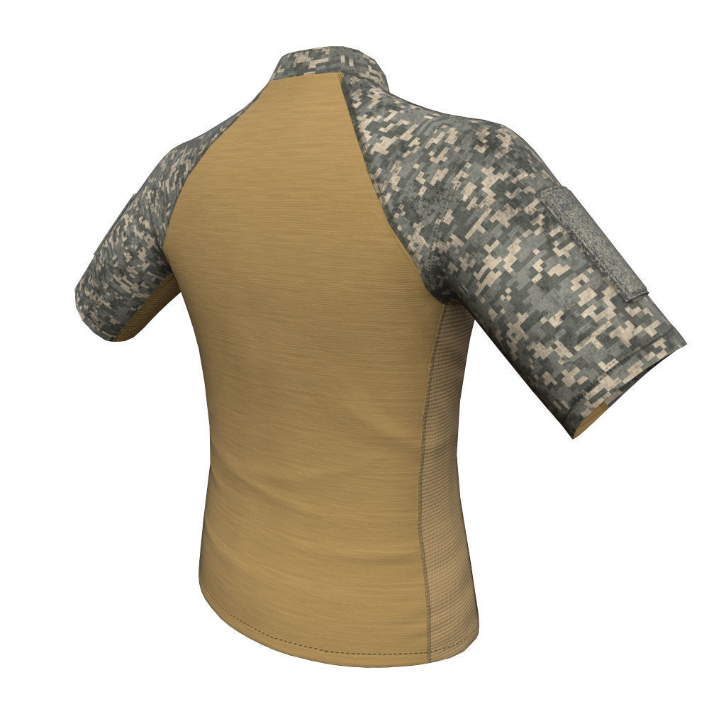 Condor Outdoor Short Sleeve Combat Shirt Low Poly PBR low  Low-poly 3D model_26