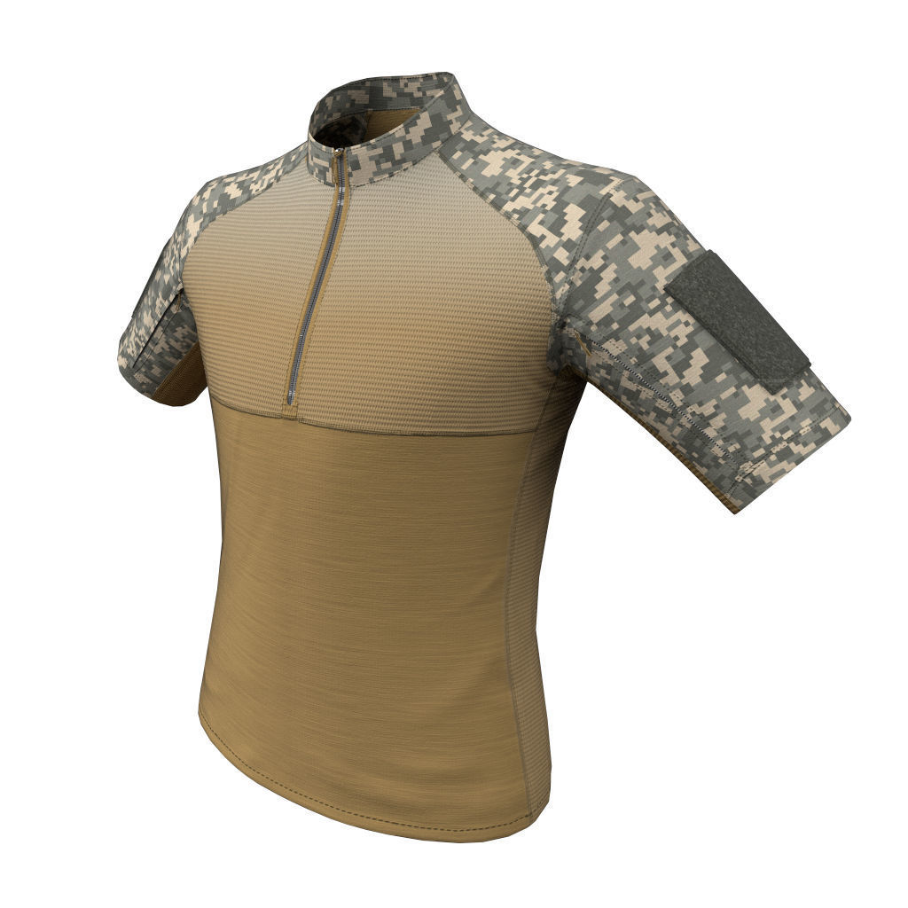 Condor Outdoor Short Sleeve Combat Shirt Low Poly PBR low  Low-poly 3D model_25