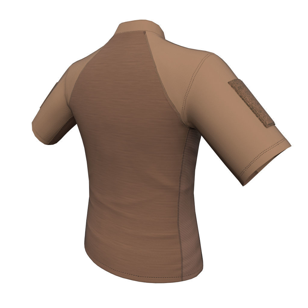 Condor Outdoor Short Sleeve Combat Shirt Low Poly PBR low  Low-poly 3D model_14