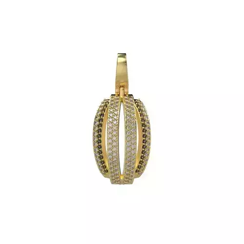 Women pendant with gems CAD 3dm stl