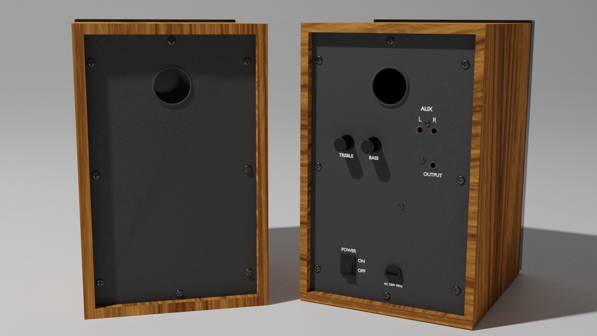 Computer speakers Free 3D model_1