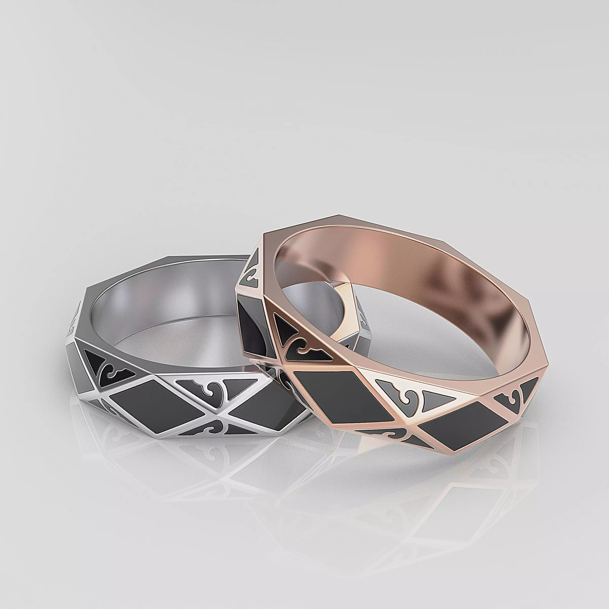 Wedding Bands 3D print model_0