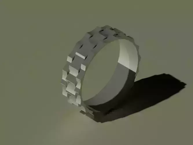 3D RING silver