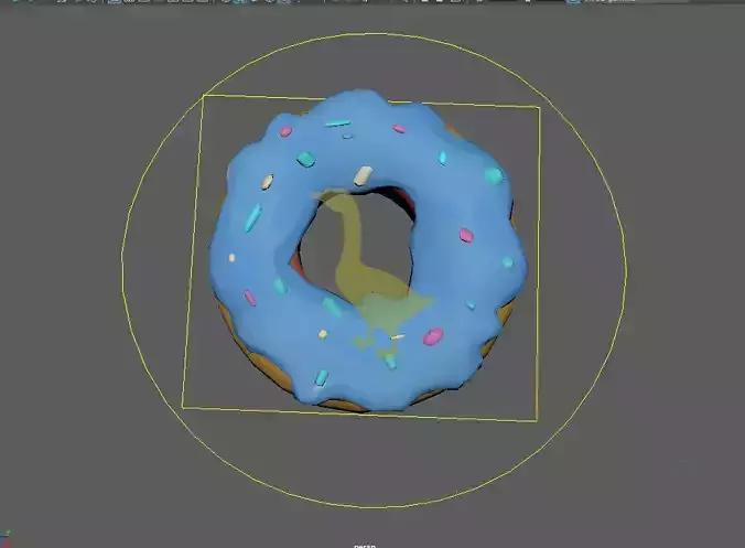 Big Donut rig Low-poly 3D model
