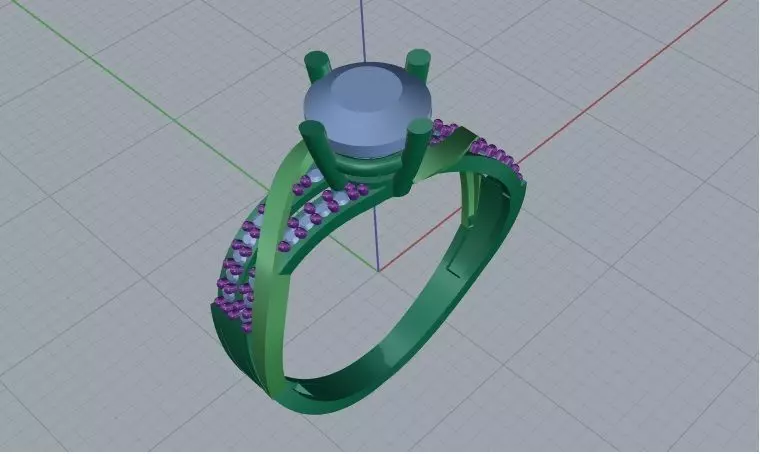 solitaire ring 3D model