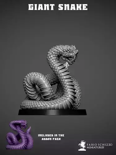 Giant Snake 3D print model