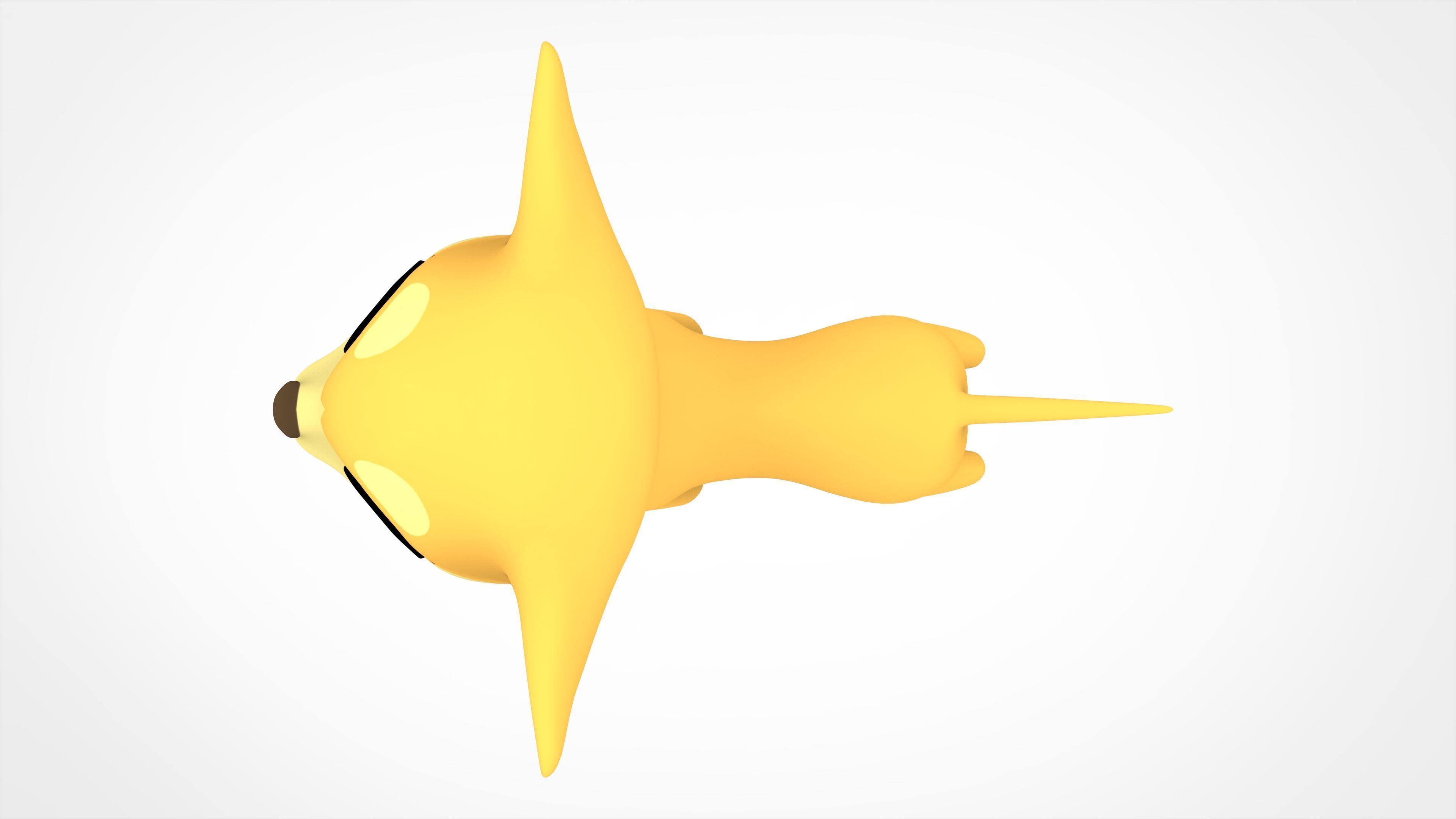 Golden Chihuahua Low-poly 3D model_4