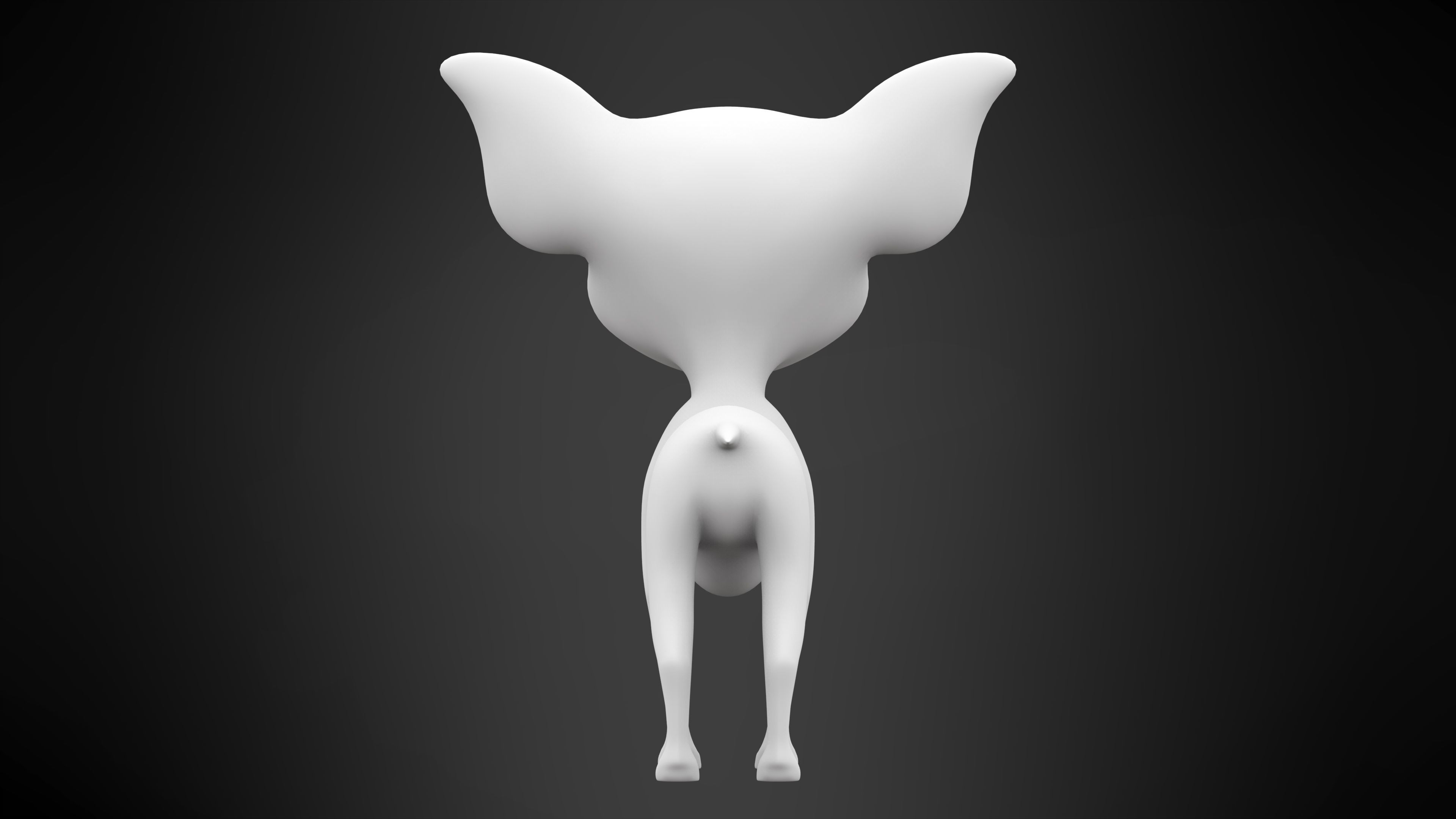 Golden Chihuahua Low-poly 3D model_8