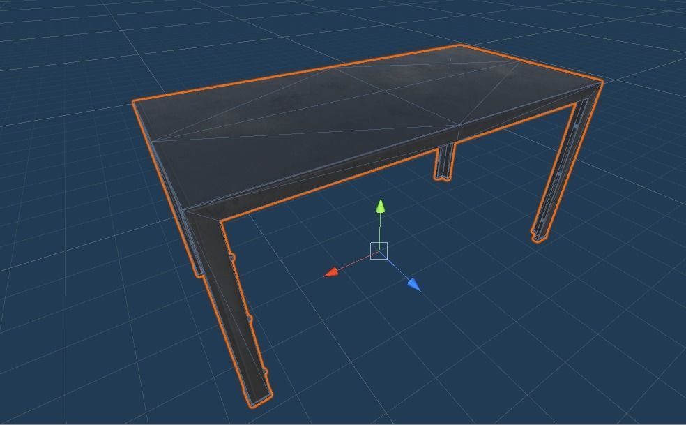 Desk and Chairs Free low-poly 3D model_4