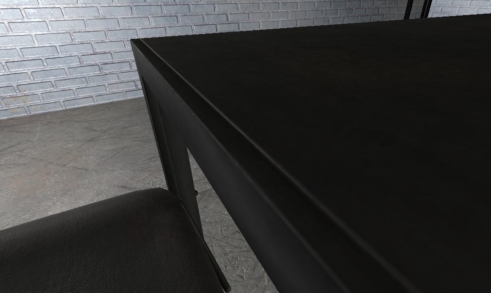 Desk and Chairs Free low-poly 3D model_1