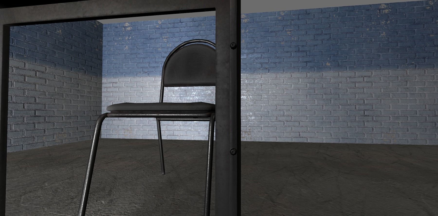 Desk and Chairs Free low-poly 3D model_2