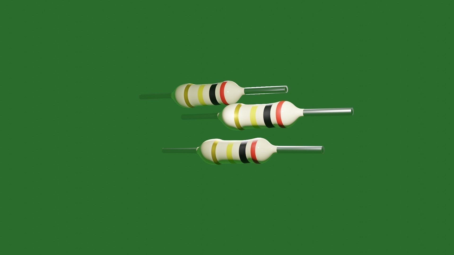 Resistor with color code  Free 3D model_5