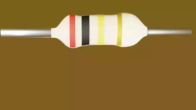 Resistor with color code 