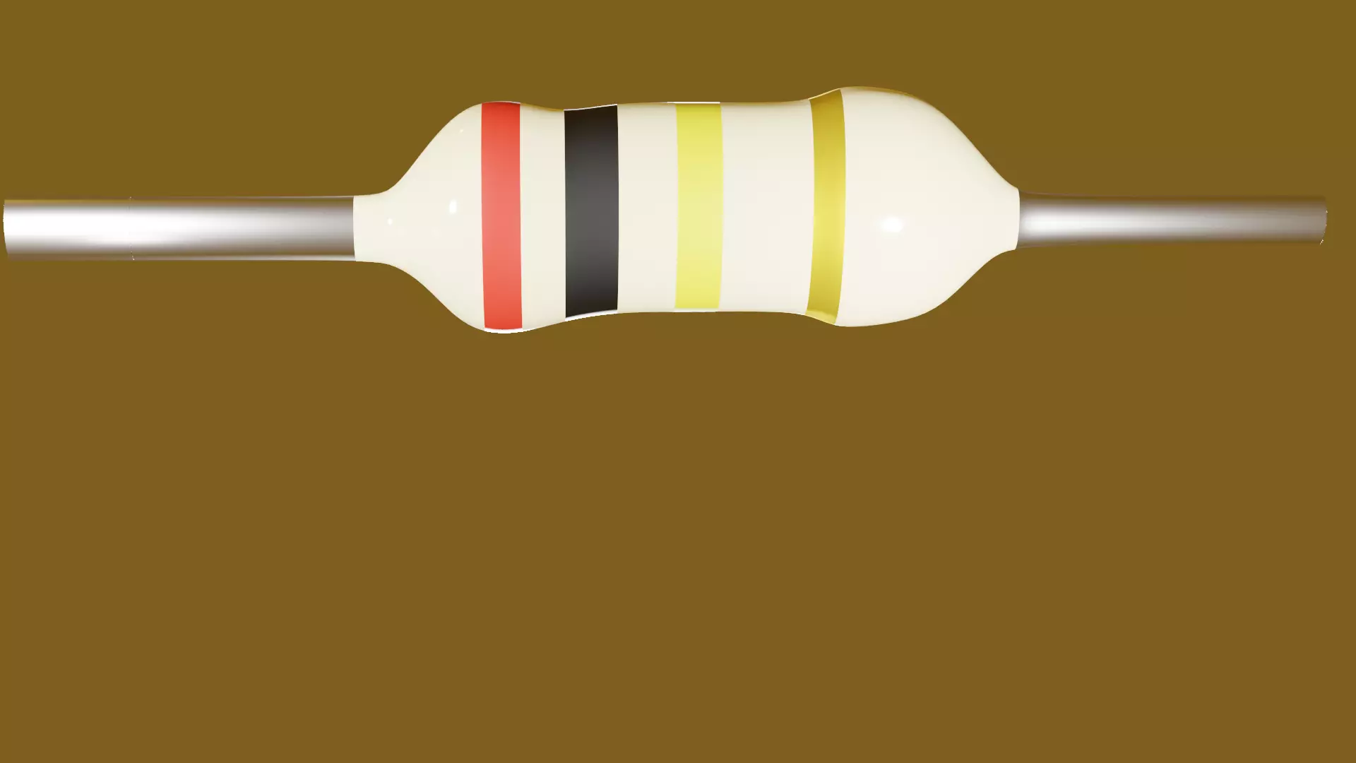 Resistor with color code  Free 3D model_0