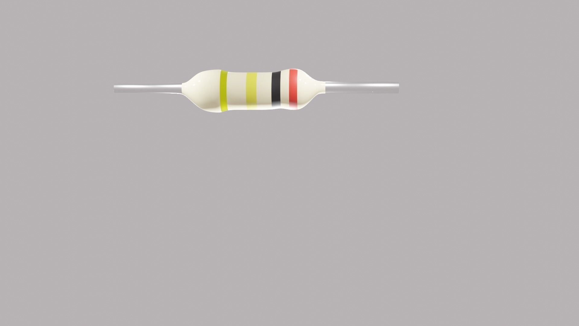 Resistor with color code  Free 3D model_1