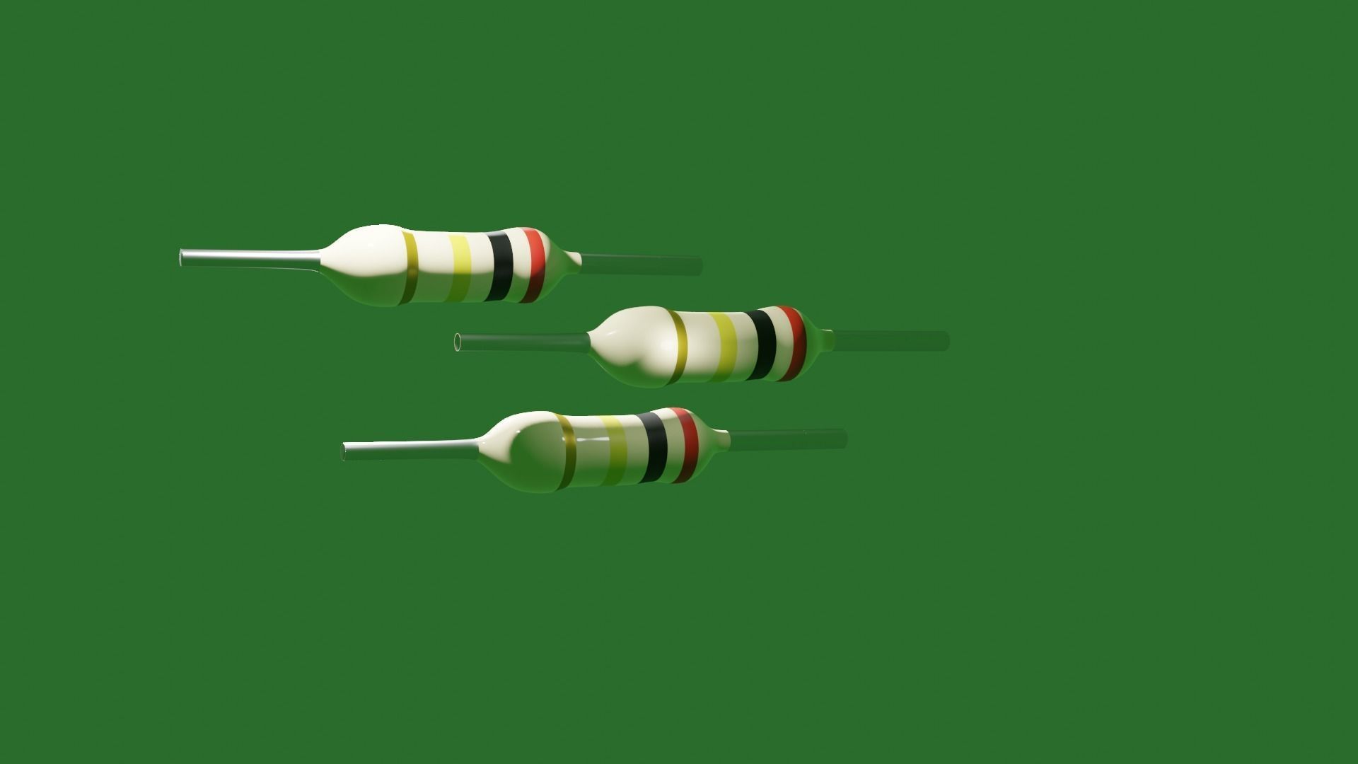 Resistor with color code  Free 3D model_9