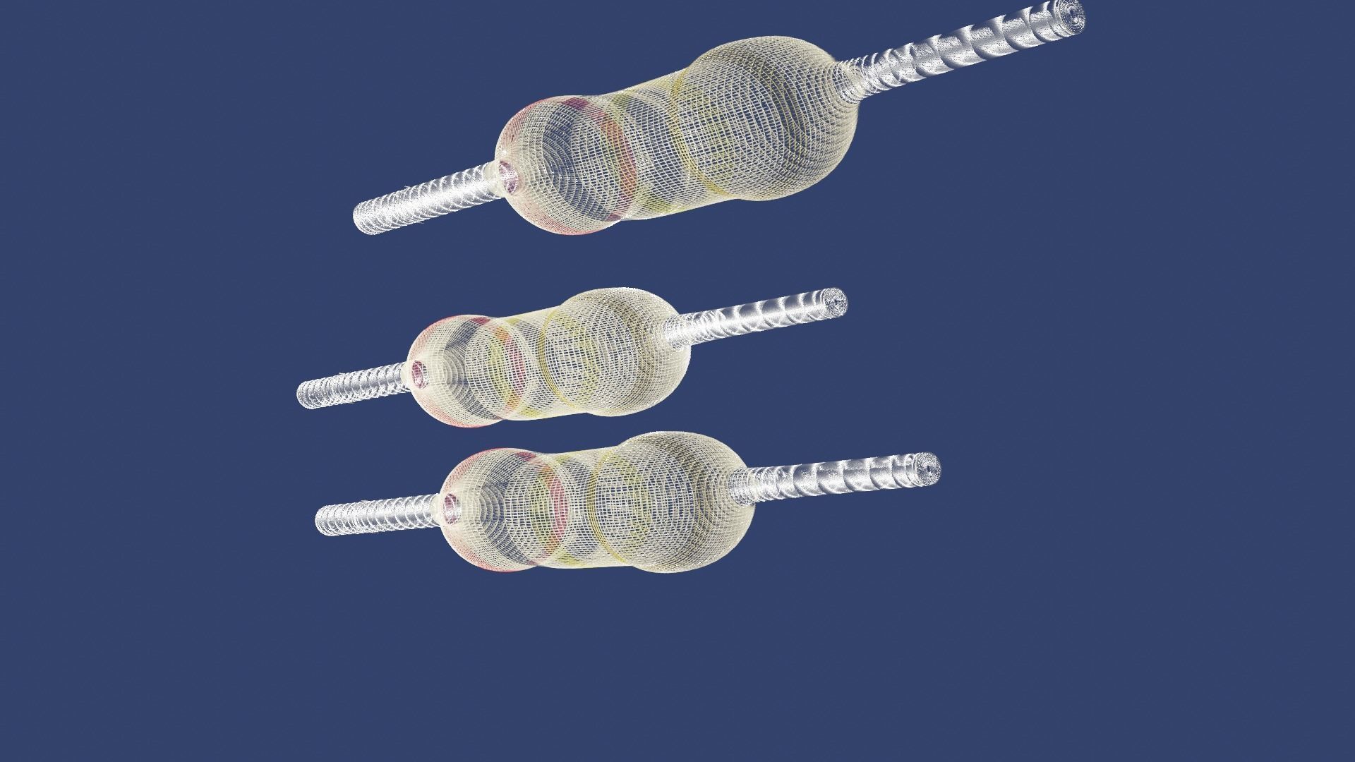 Resistor with color code  Free 3D model_7