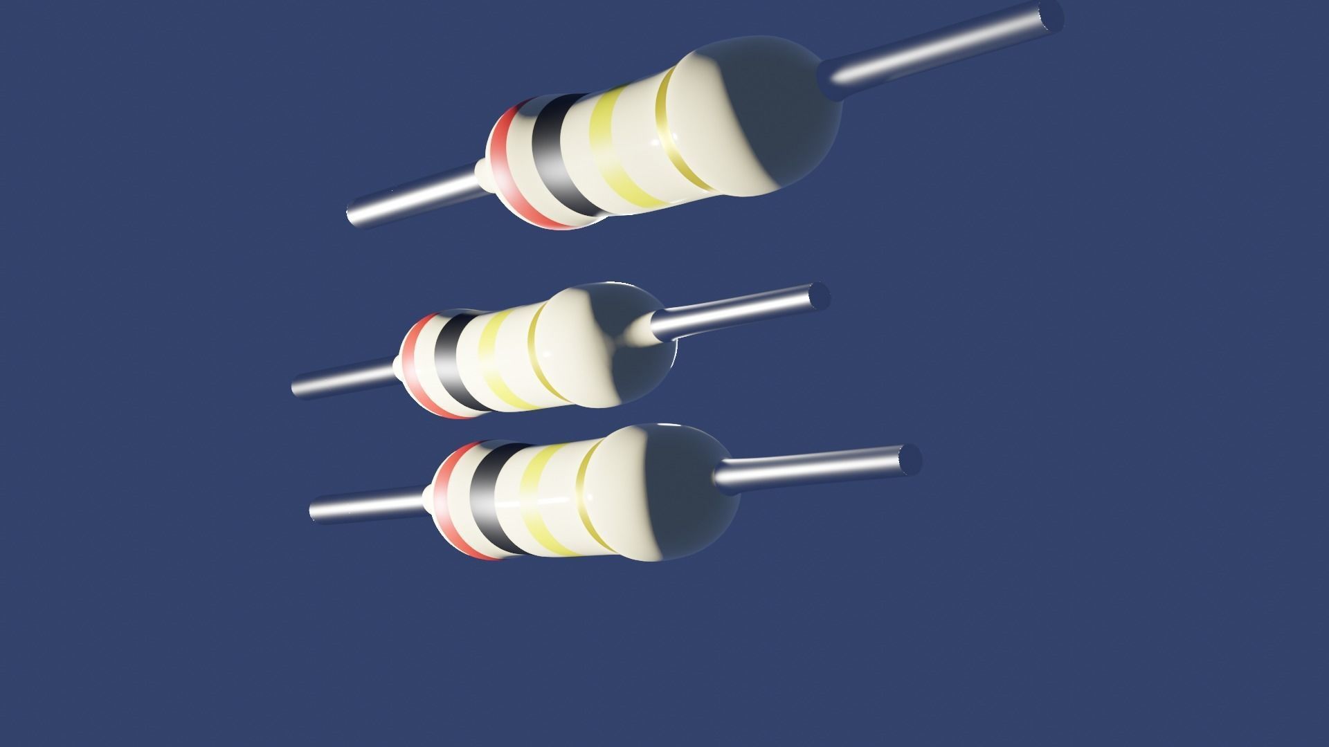 Resistor with color code  Free 3D model_11