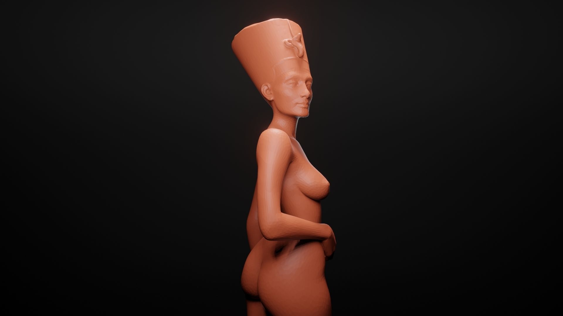 Egyptian woman 3D print model_14