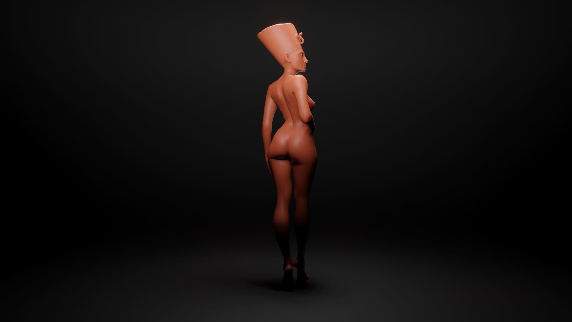 Egyptian woman 3D print model_9
