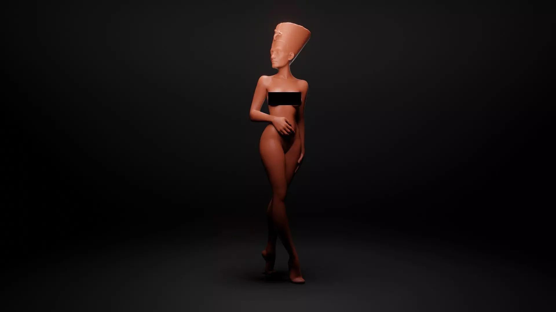 Egyptian woman 3D print model_0