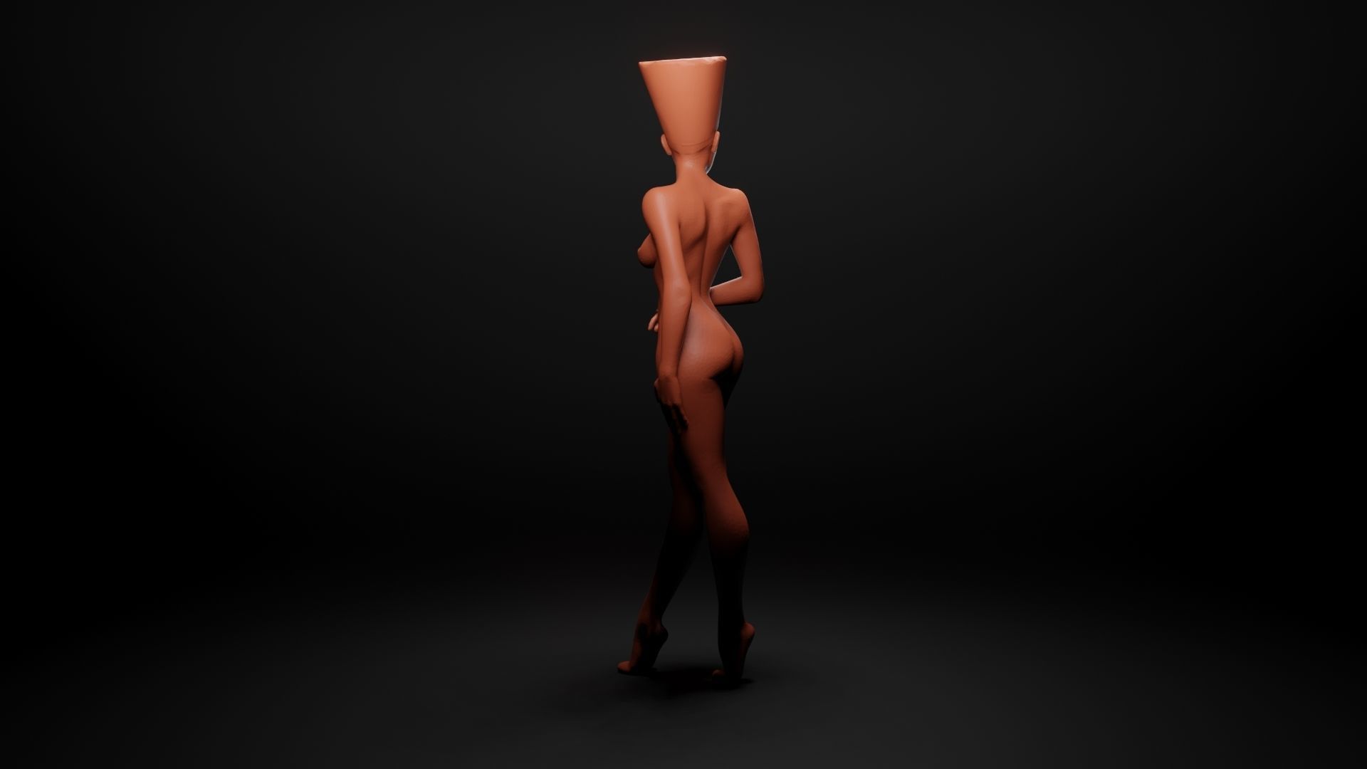 Egyptian woman 3D print model_6