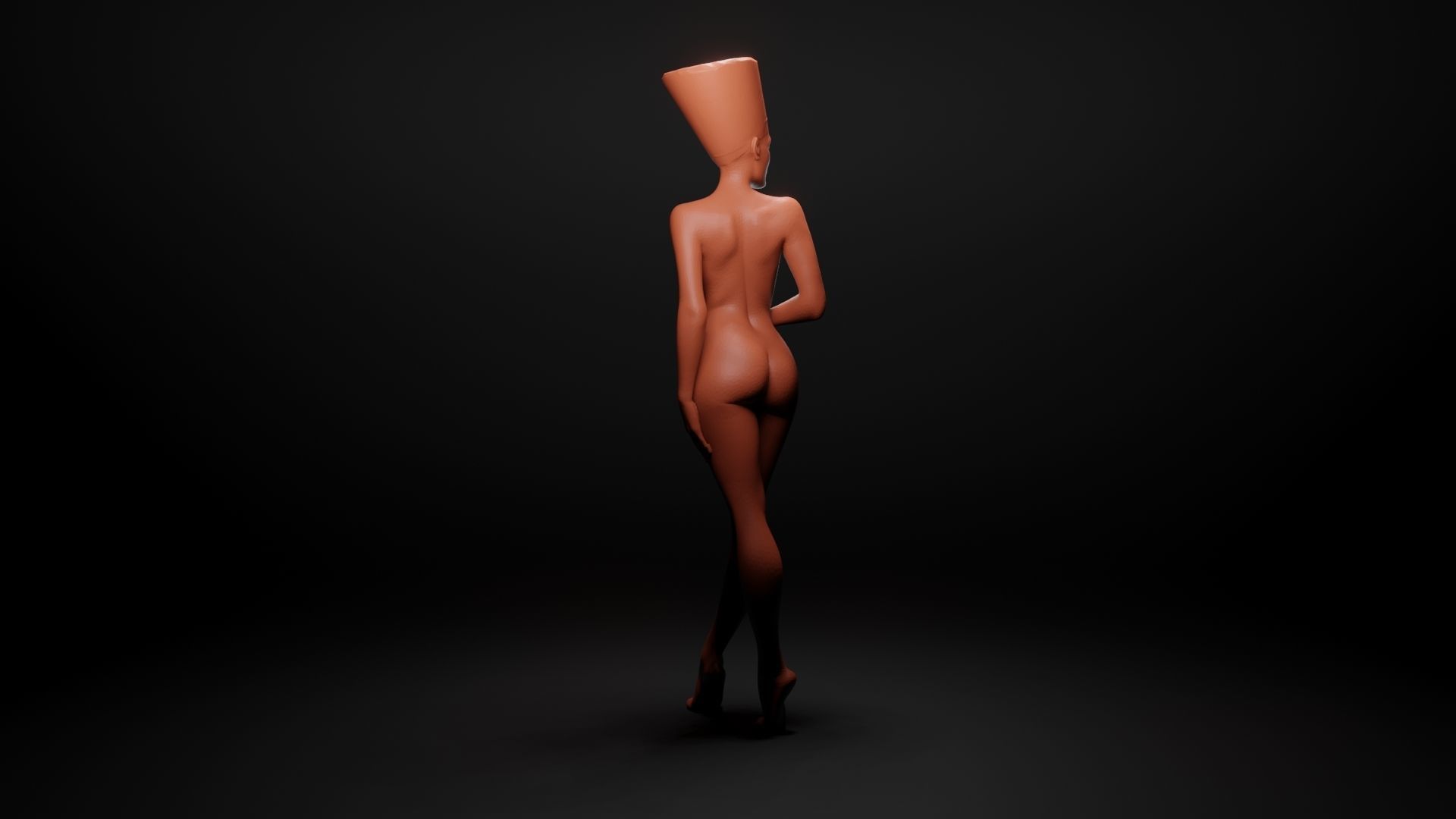 Egyptian woman 3D print model_7