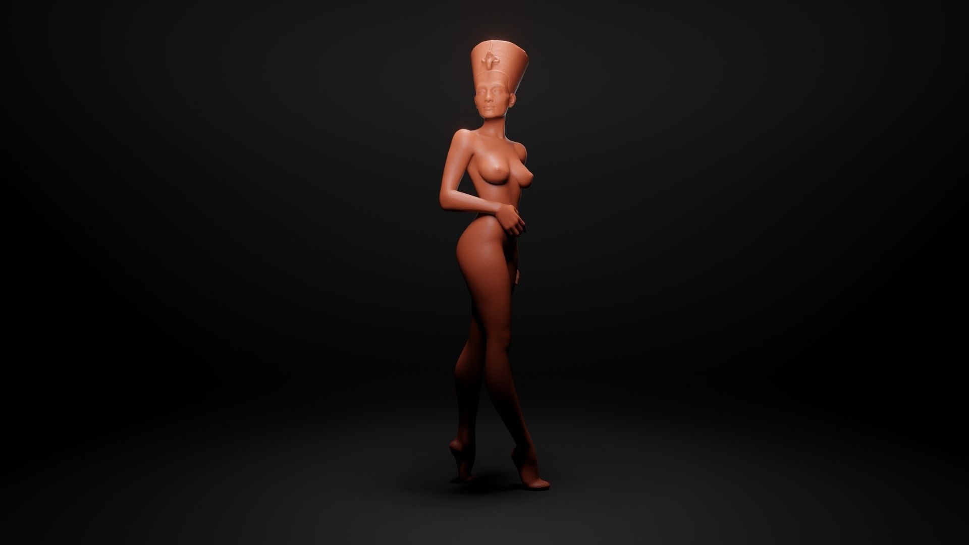 Egyptian woman 3D print model_12