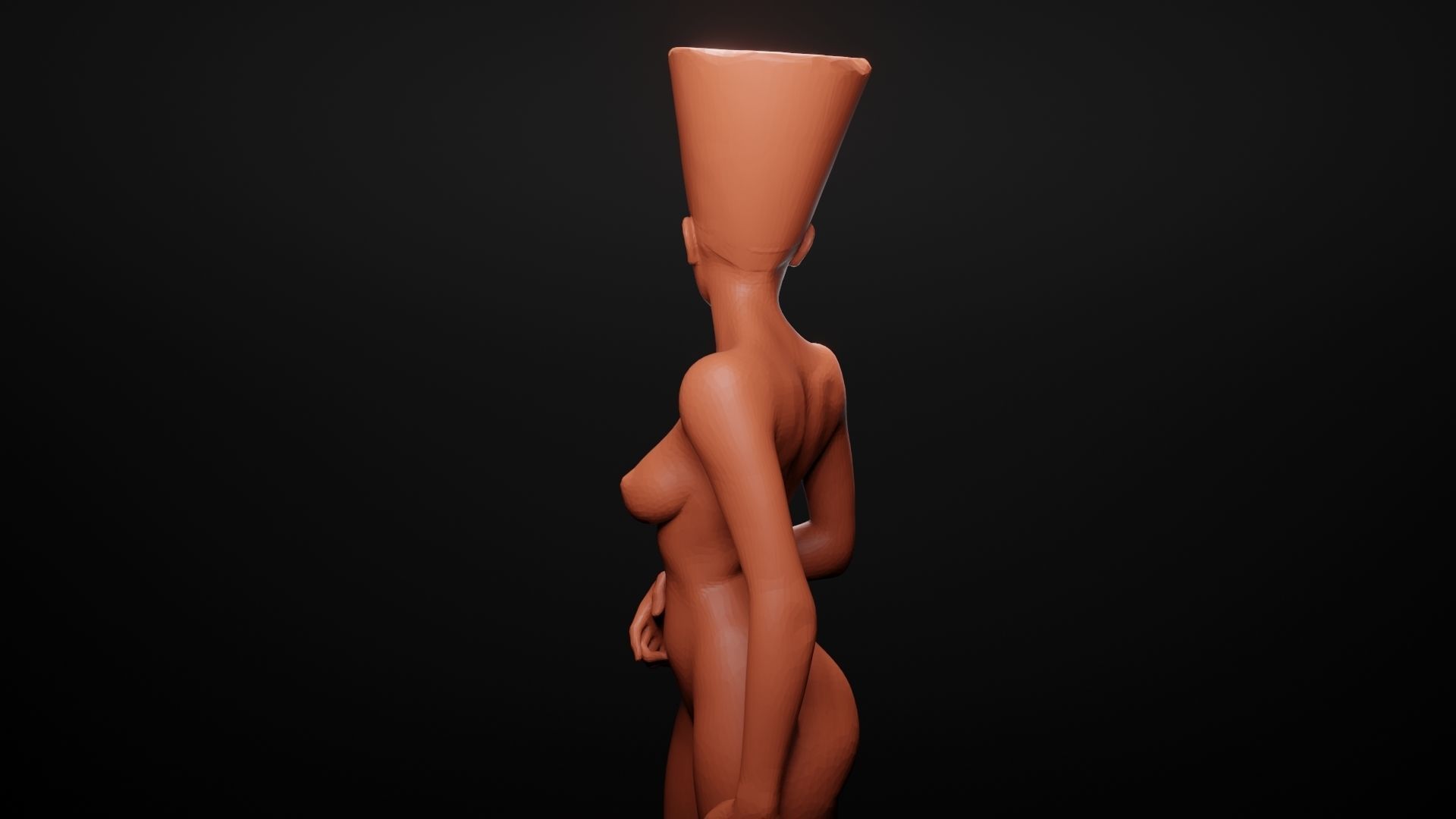 Egyptian woman 3D print model_13