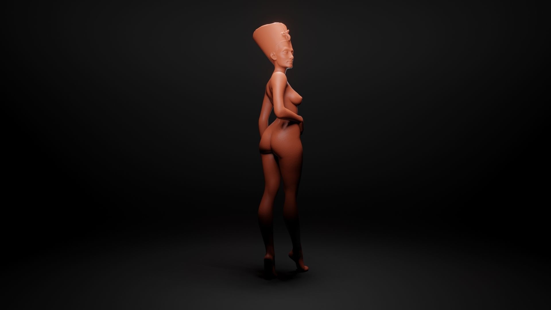 Egyptian woman 3D print model_10