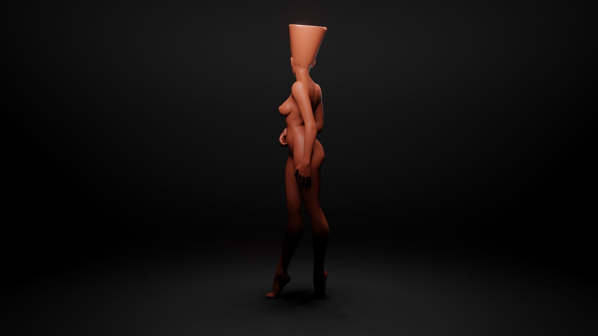 Egyptian woman 3D print model_5