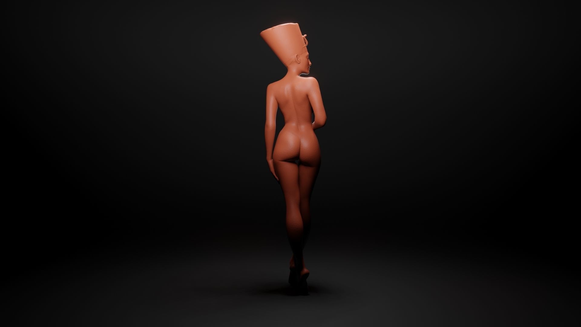 Egyptian woman 3D print model_8