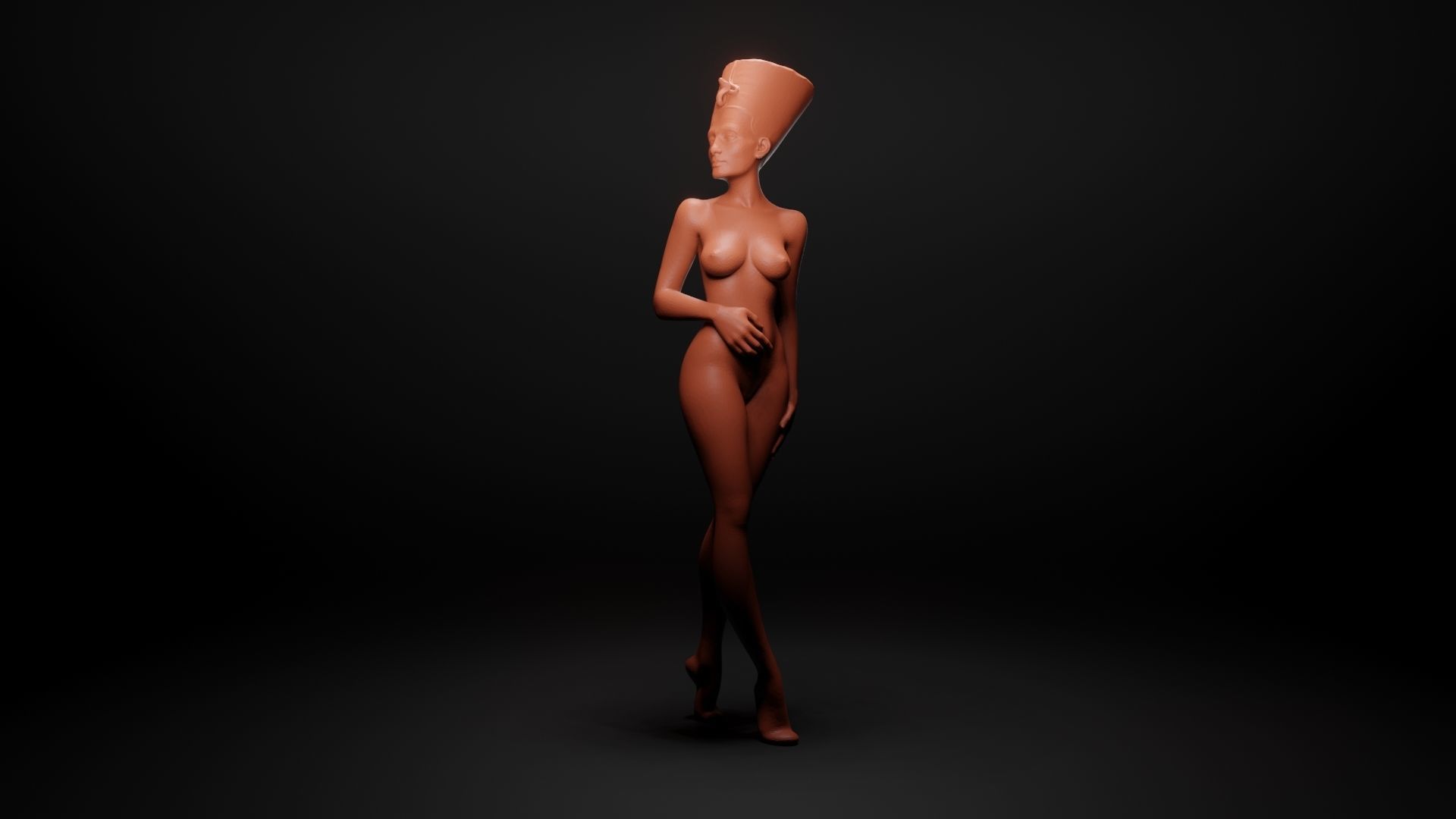 Egyptian woman 3D print model_1