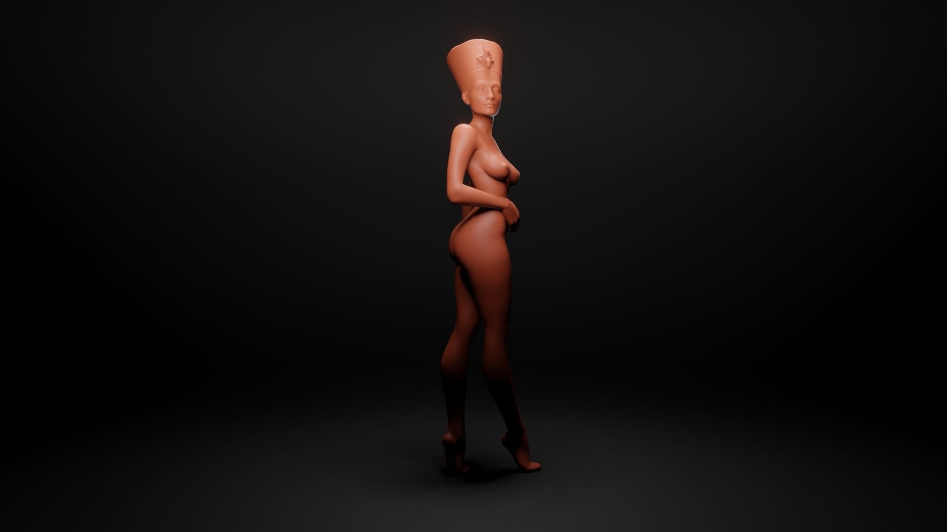 Egyptian woman 3D print model_11