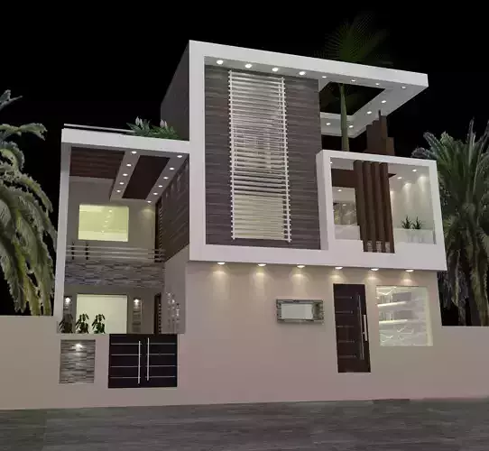 3D house render design in pakistan