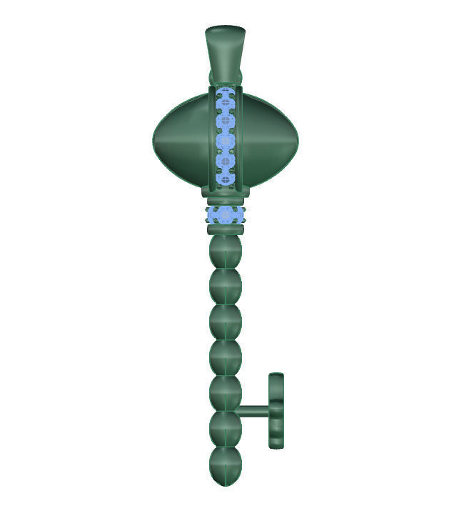 Tazzarine Diamond Pendant Model 2 3D print model_5