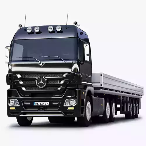 Mercedes Benz Actros Trailer Truck 3D model