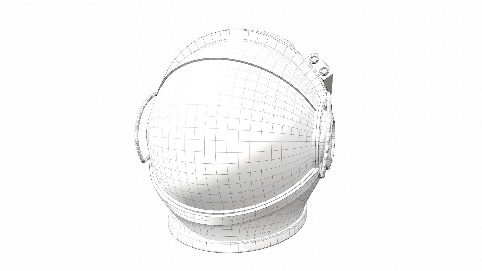 Astronaut space helmet sp-1 3D model_8
