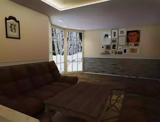 Lounge at the cottage 3D model