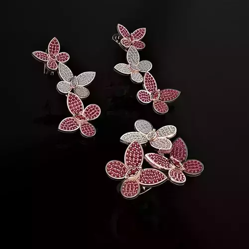 Butterfly Ring and Earrings