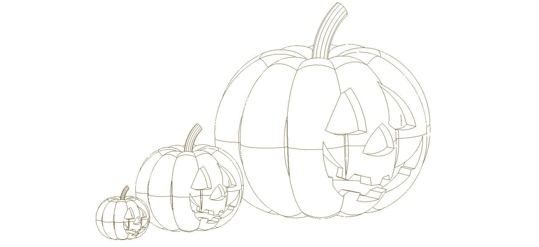 Halloween Pumpkin 3D models 3D print model_2