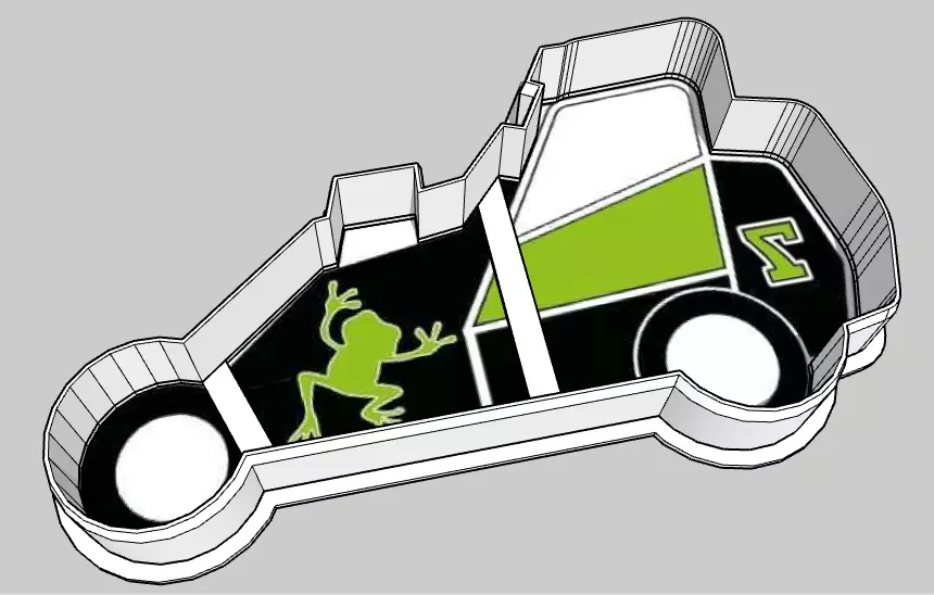Midget Racing Car Cookie Cutter 3D print model_0