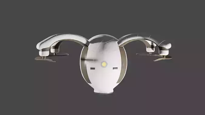 drone vase with two metal handles