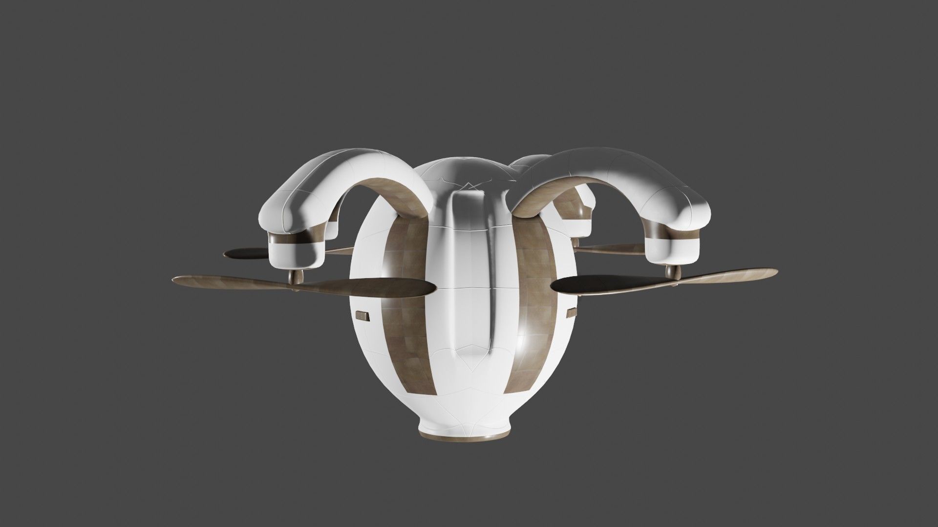 drone vase with two metal handles 3D model_4