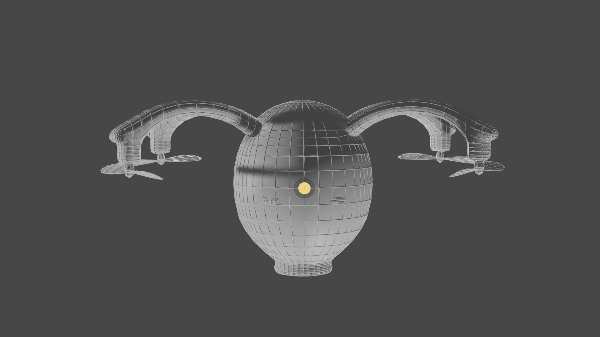 drone vase with two metal handles 3D model_5