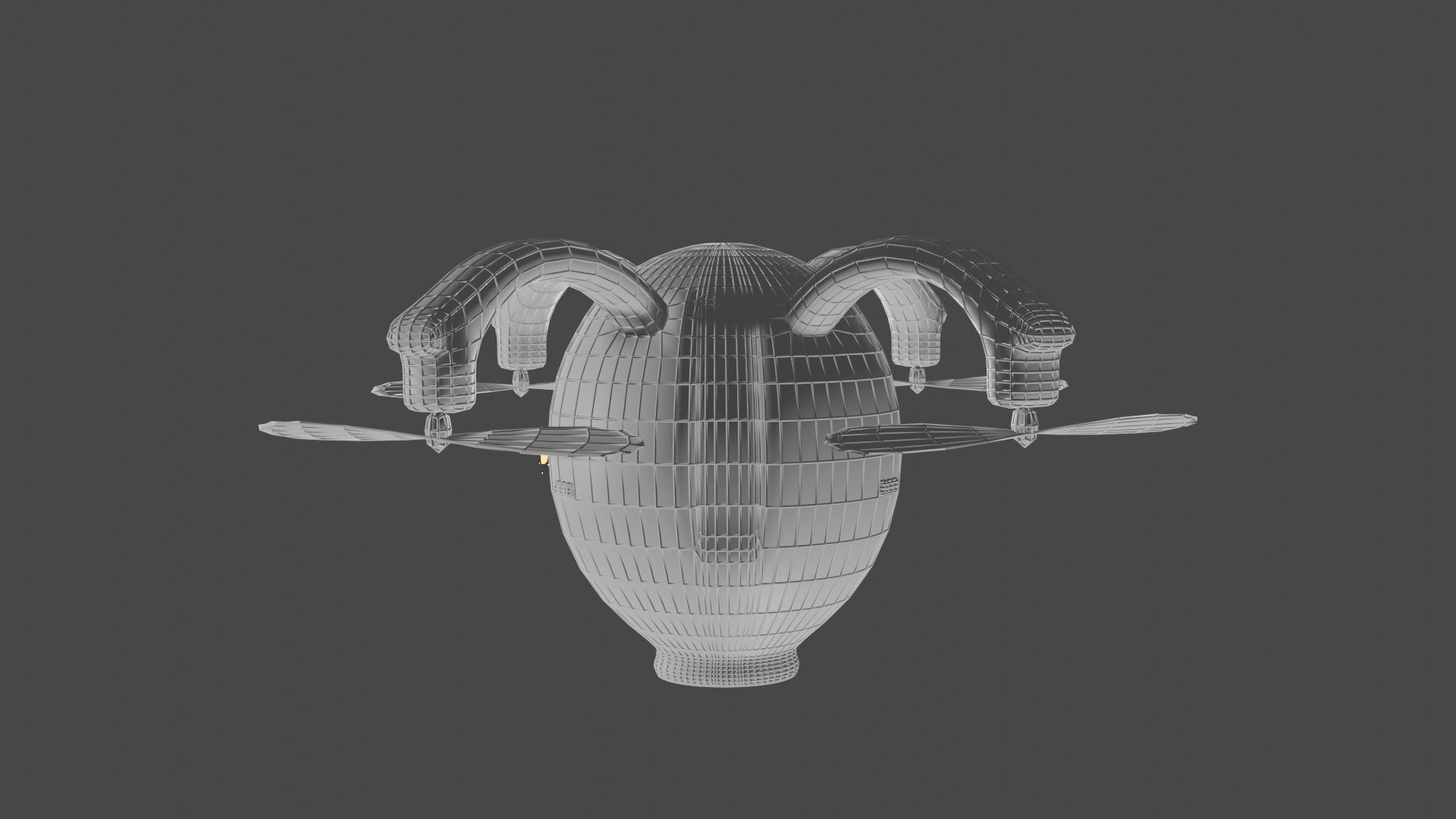 drone vase with two metal handles 3D model_6