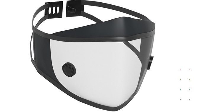 Mask model face with clear lens 3D print model