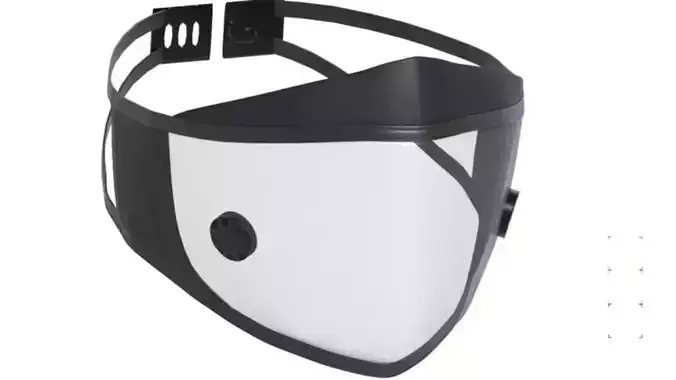 Mask model face with clear lens 3D print model