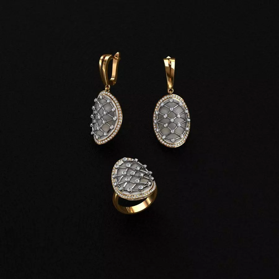 Ring and Earrings 3D print model